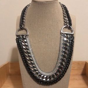 Stella & Dot Silver Pewter Femme Fatale Necklace